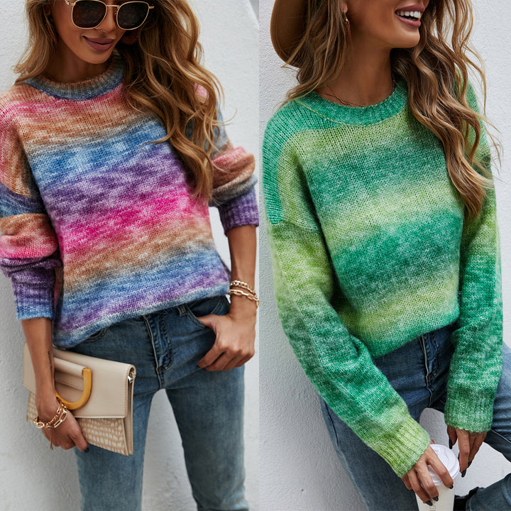 Pull à la mode pour femmes avec un dégradé de couleurs unique Chic & Stil