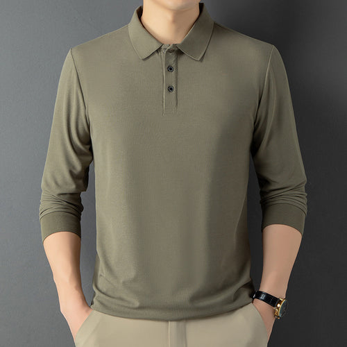 Breathable piqué polo shirt for men with elegant buttoning Amarae