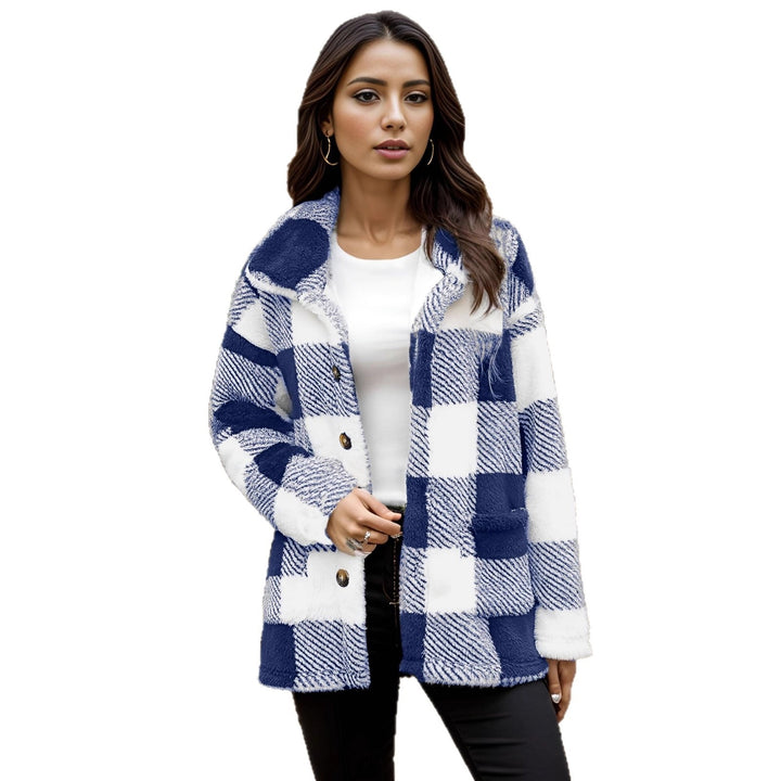 Ladies Fleece Jacket with Pattern and Practical Pockets and Trendy Cut Lune London