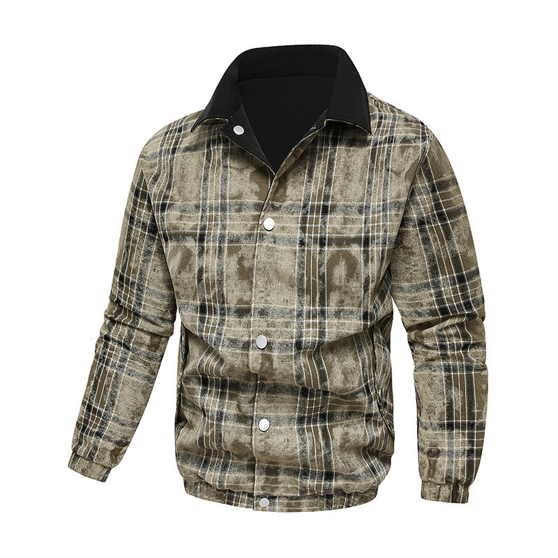 Casual transition jacket for men with checkered lining Lune London
