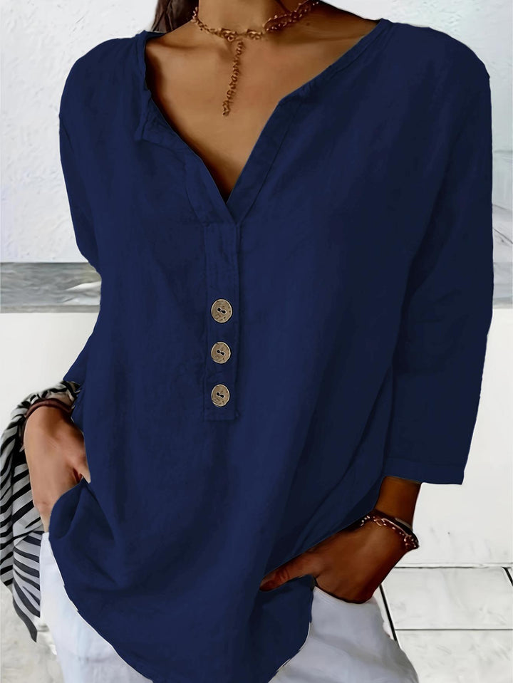 Shirt blouse for women with casual button placket Lune London