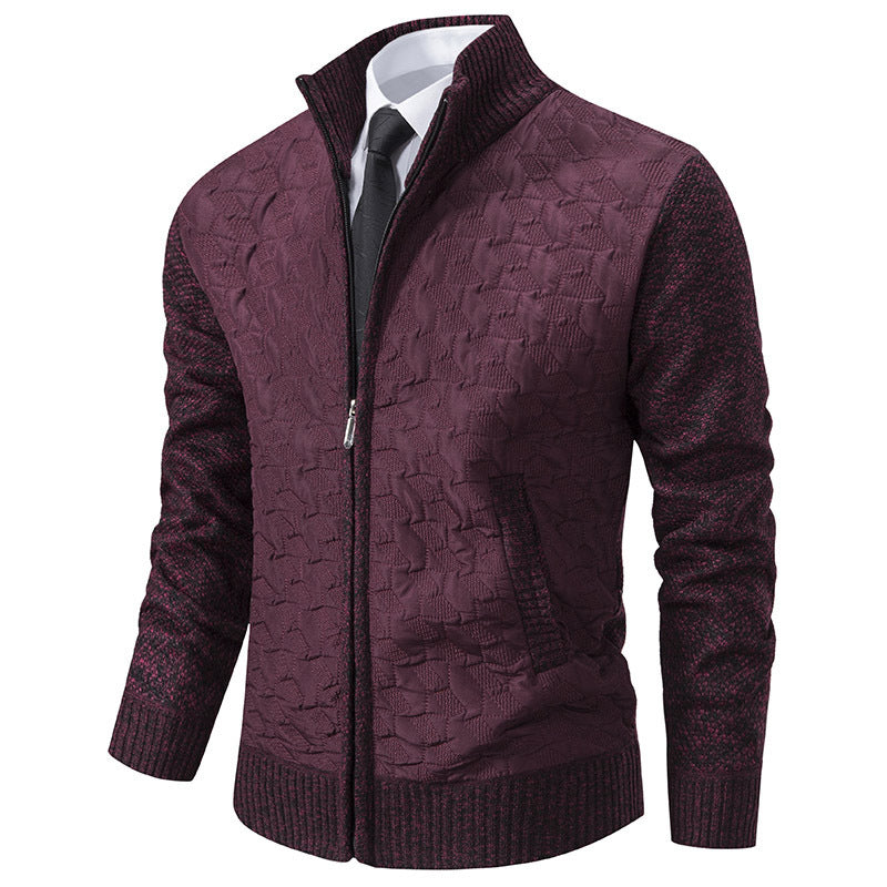 Elegant hybrid jacket for men with quilted design and refined knitted sleeves Lune London
