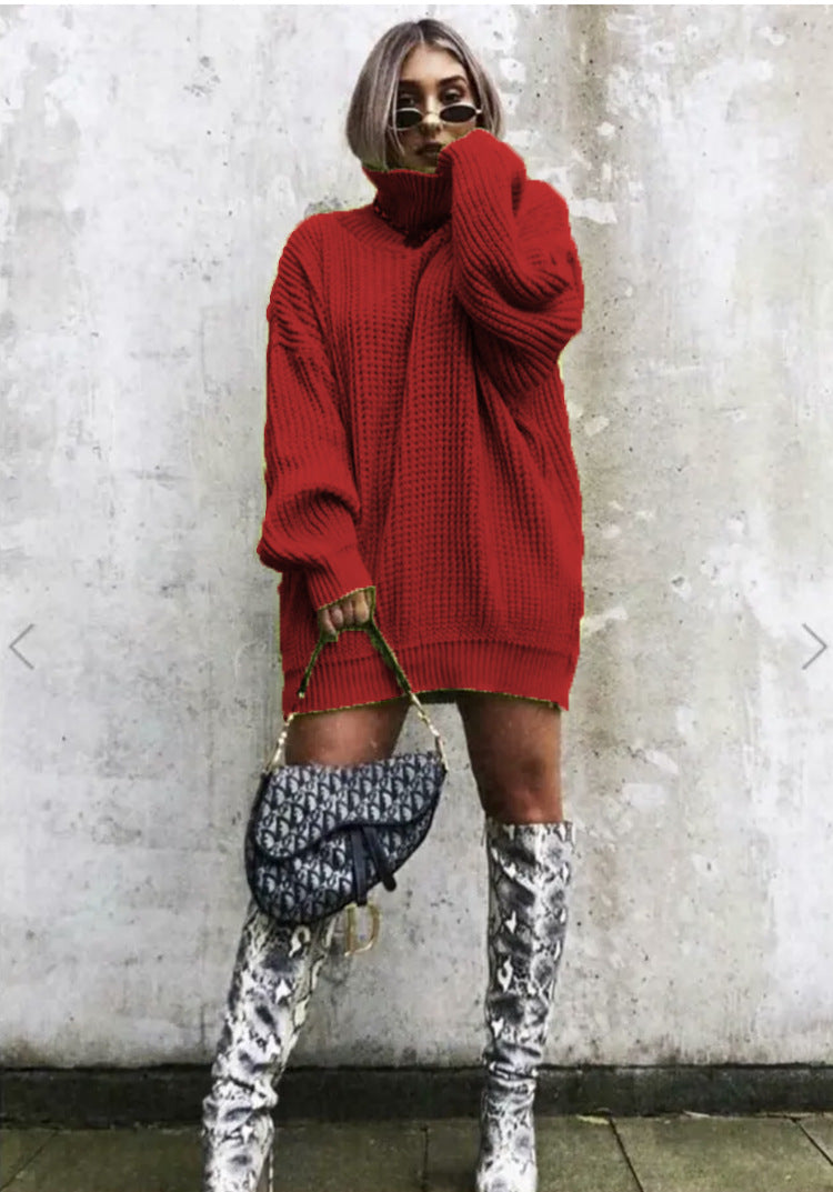 Oversized knit sweater for women with a modern textured pattern Lune London