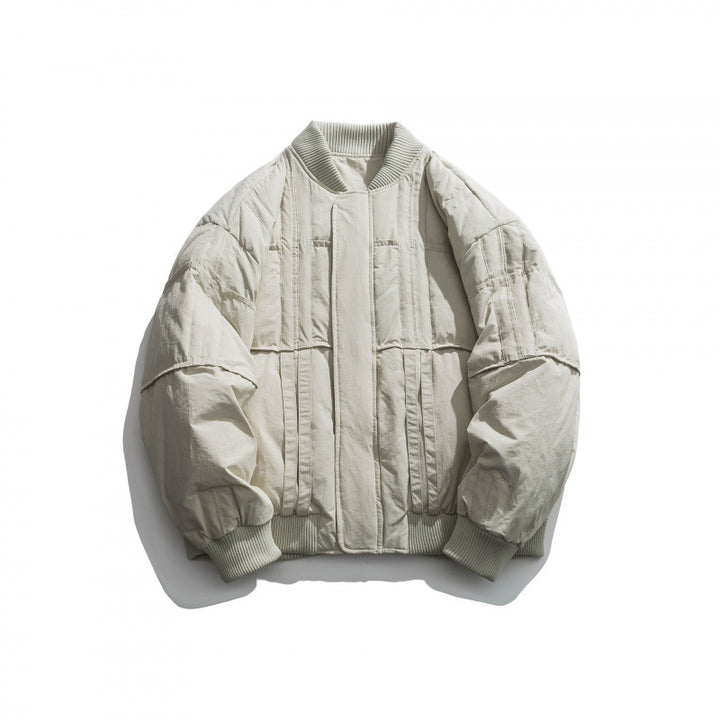 Unisex Boxy padded bomber jacket with ribbed cuffs and boxy silhouette Amarae