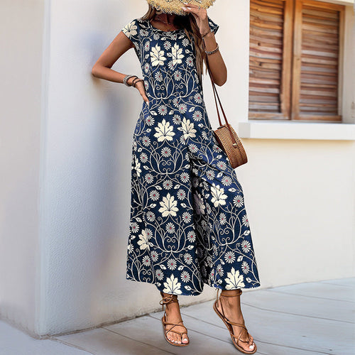 Women’s Jumpsuit with Floral Pattern and Practical Pockets Amarae