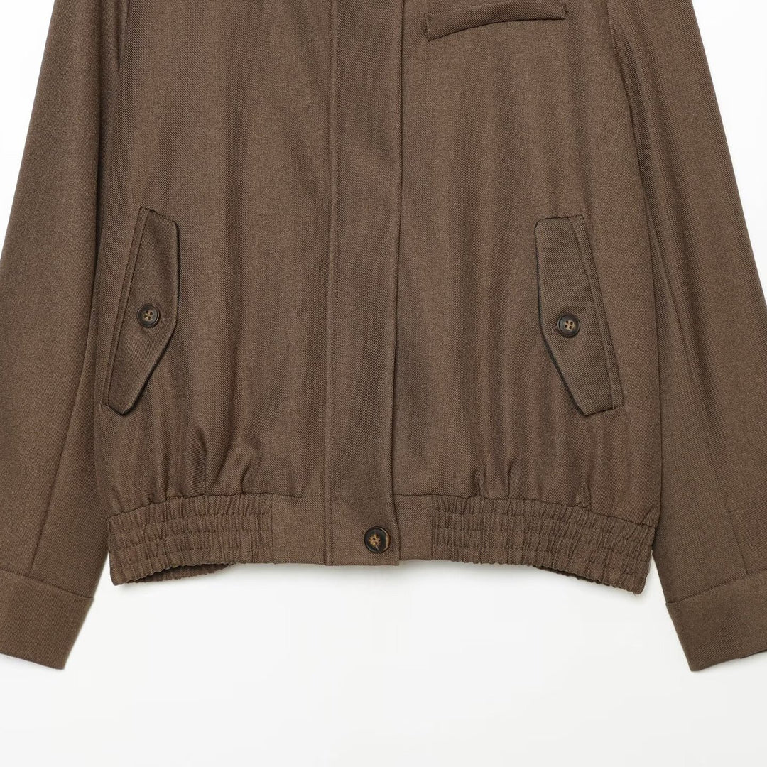 Women's high-waisted tapered wool-look fabric trousers with crease and slim ankle fit Amarae