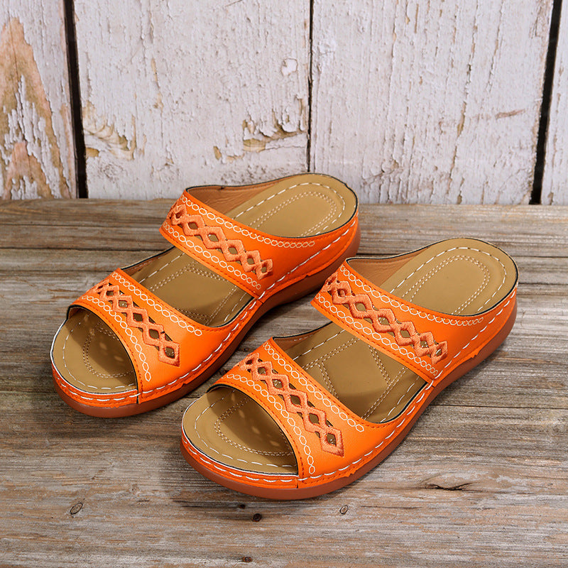 Ladies comfort slide sandals Lune London