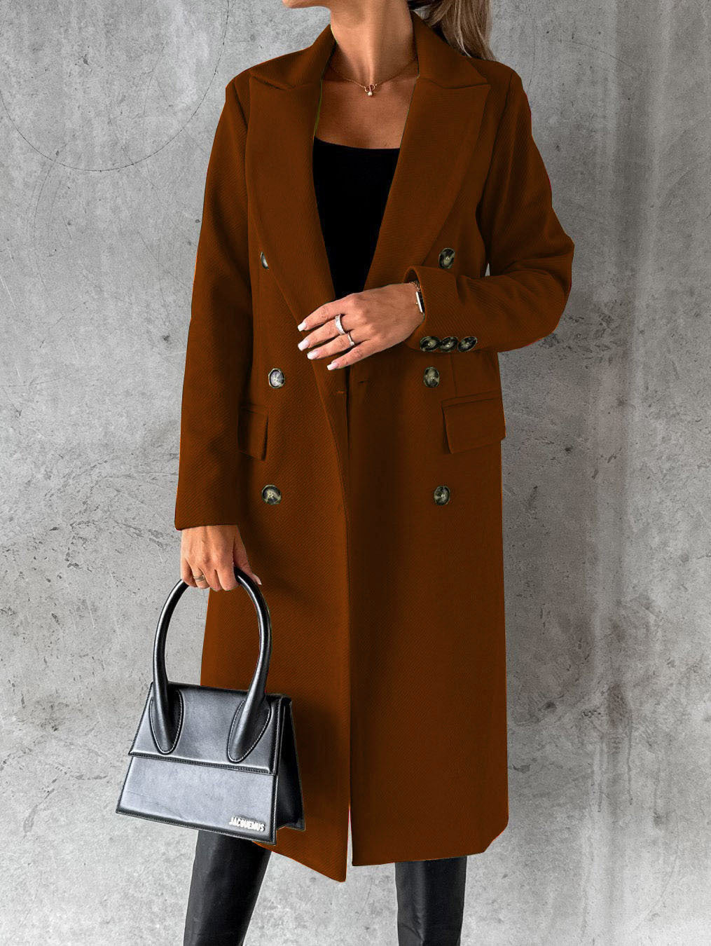 Ladies elegant and timeless double-breasted coat Lune London