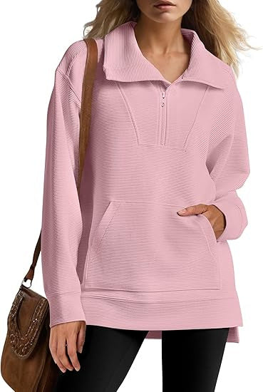 Ladies high-quality hoodie with textured design and practical pockets Lune London