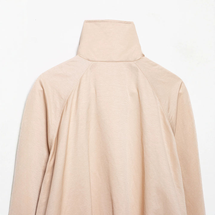 Women’s Oversize Transition Jacket with High Stand Collar and Elastic Hem Amarae