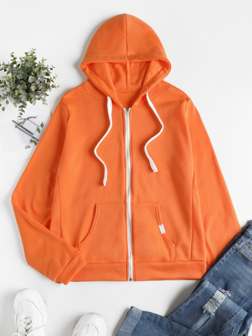 Women's zip-up hoodie fitted sweatshirt made from cotton blend Amarae