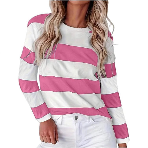 Women long striped t-shirt casual Amarae