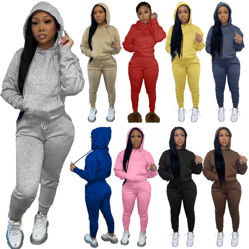 Ladies Sporty Jogging Set with Hood and Elastic Waist Amarae
