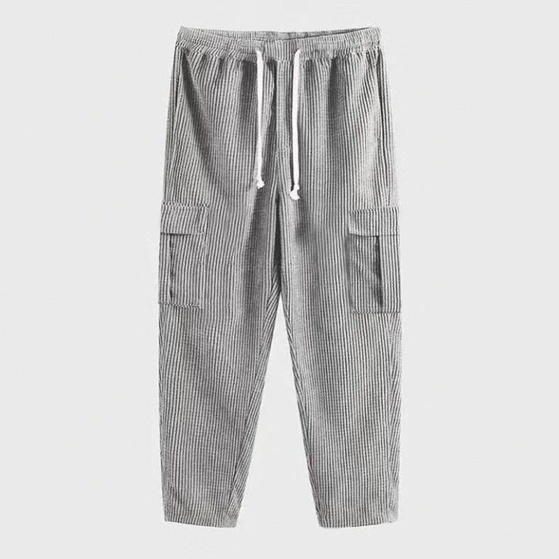 Men's cargo pants with elastic waistband and practical side pockets Lune London