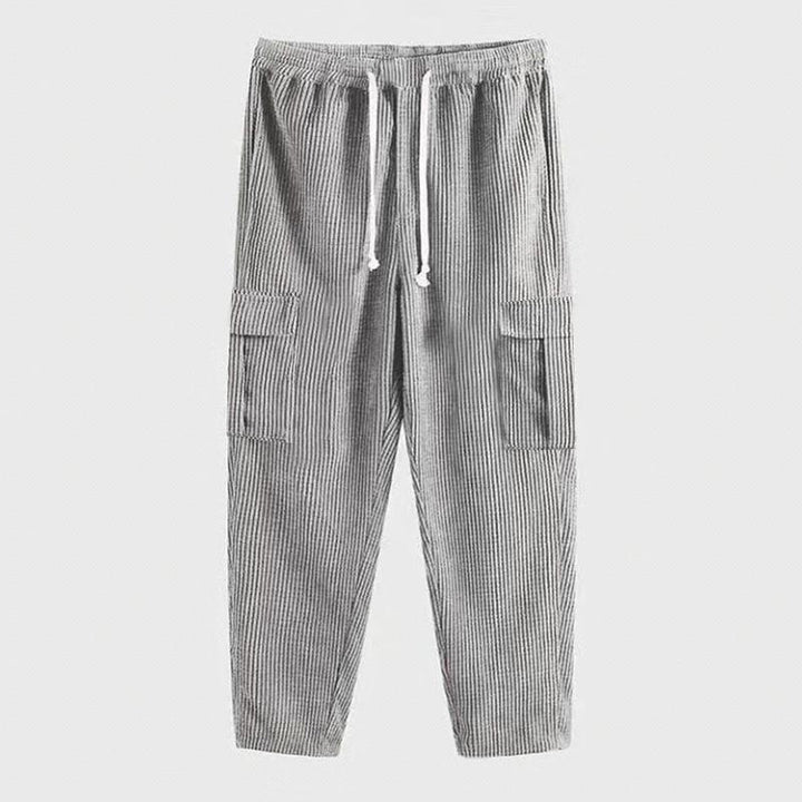 Men's cargo pants with elastic waistband and practical side pockets Lune London