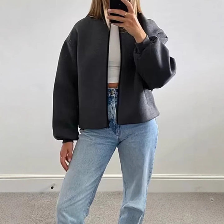 Women's sports jacket with zipper and relaxed fit Lune London