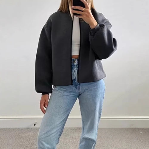 Women's sports jacket with zipper and relaxed fit Amarae