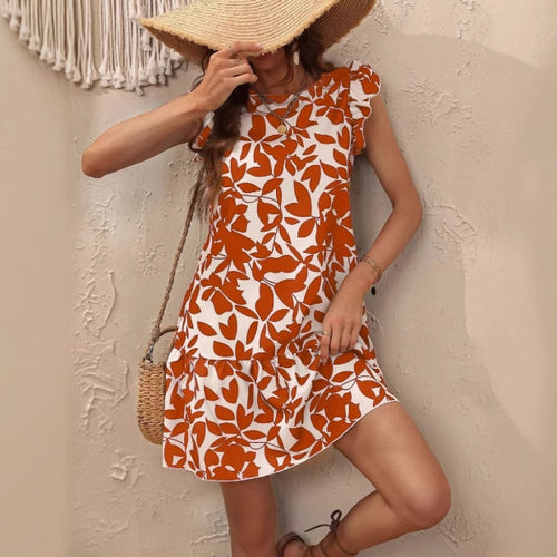 Chic Summer Dresses with Ruffled Sleeves for Ladies