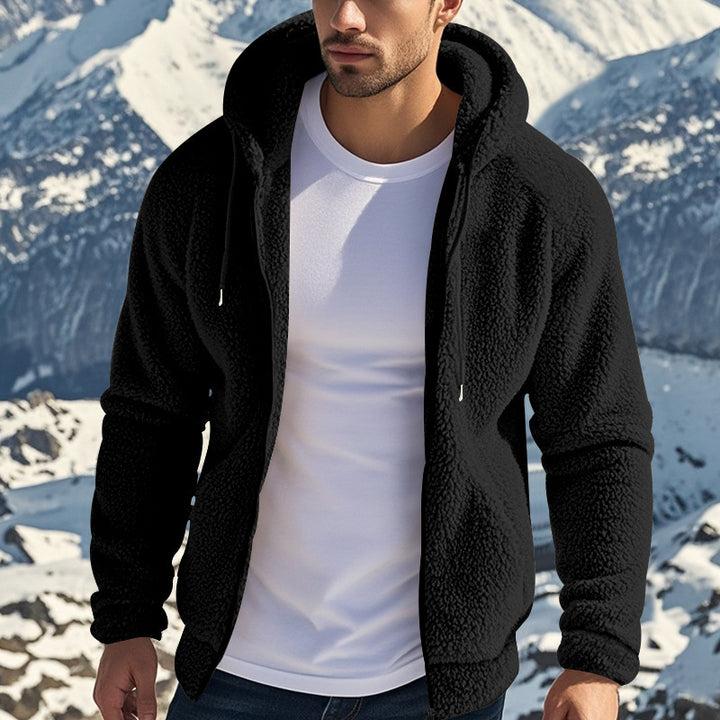 Men's fleece hoodie with soft material and practical pockets Lune London