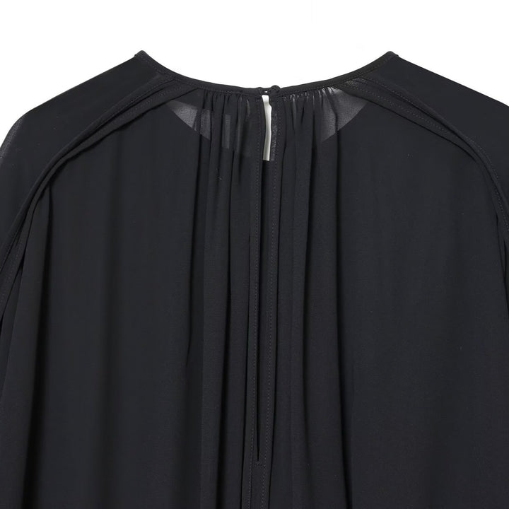 Women's asymmetrical ruffle tunic with gathers Amarae