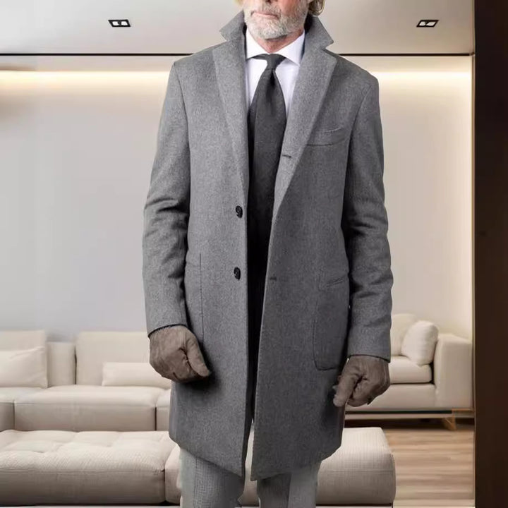 Elegant long coat for men in high-quality wool Amarae