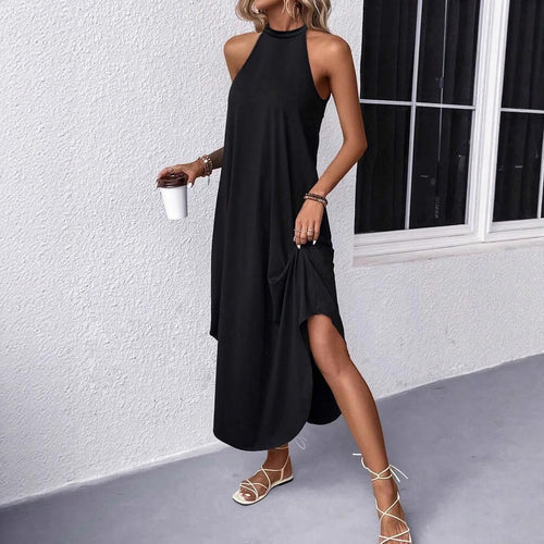Chic and Stylish Women's Maxi Halter Leisure Dress