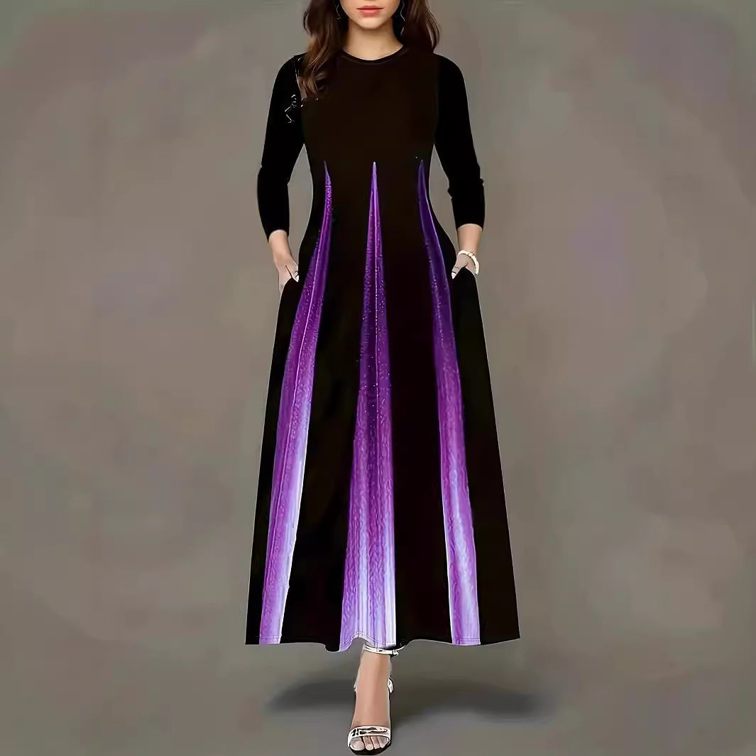 Maxi dress for women with side inserts and practical pockets Lune London