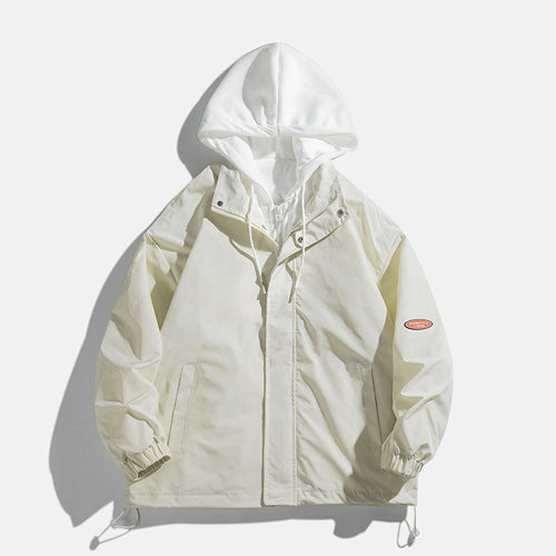 Unisex transitional jacket with hood and breathable inner lining Amarae