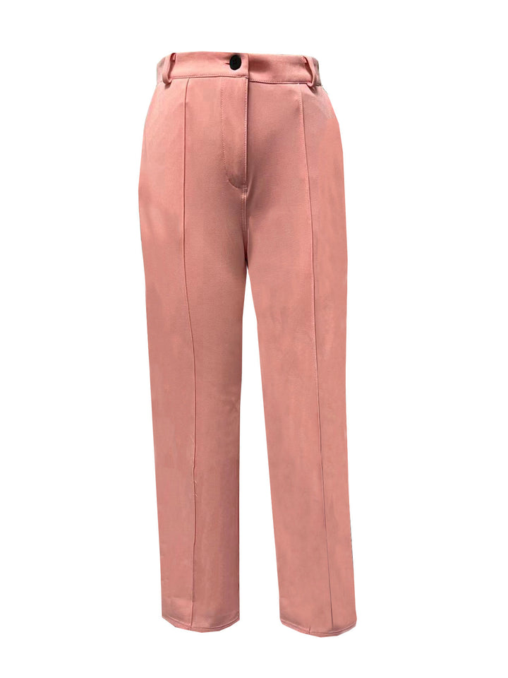 Women high-waisted straight-cut suit trousers with crease Amarae