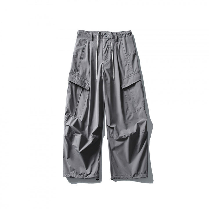 Men's loose technical cargo pants with drawstring waistband and adjustable leg closures Amarae