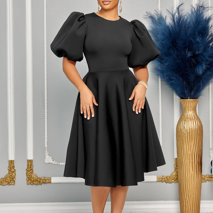 Skater dress for women with voluminous sleeves and a flared skirt Lune London