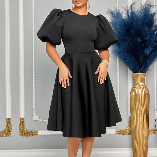 Skater dress for women with voluminous sleeves and a flared skirt Amarae