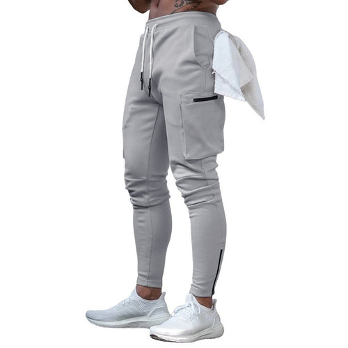 Men's sporty jogger pants with practical zip pockets and slim fit Amarae