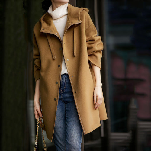 Ladies Fluid Transition Jacket with Hood and Snap Closure Amarae