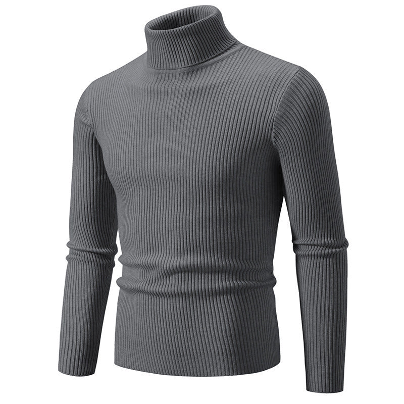 Men's ribbed turtleneck sweater in fine ribbed fabric Lune London
