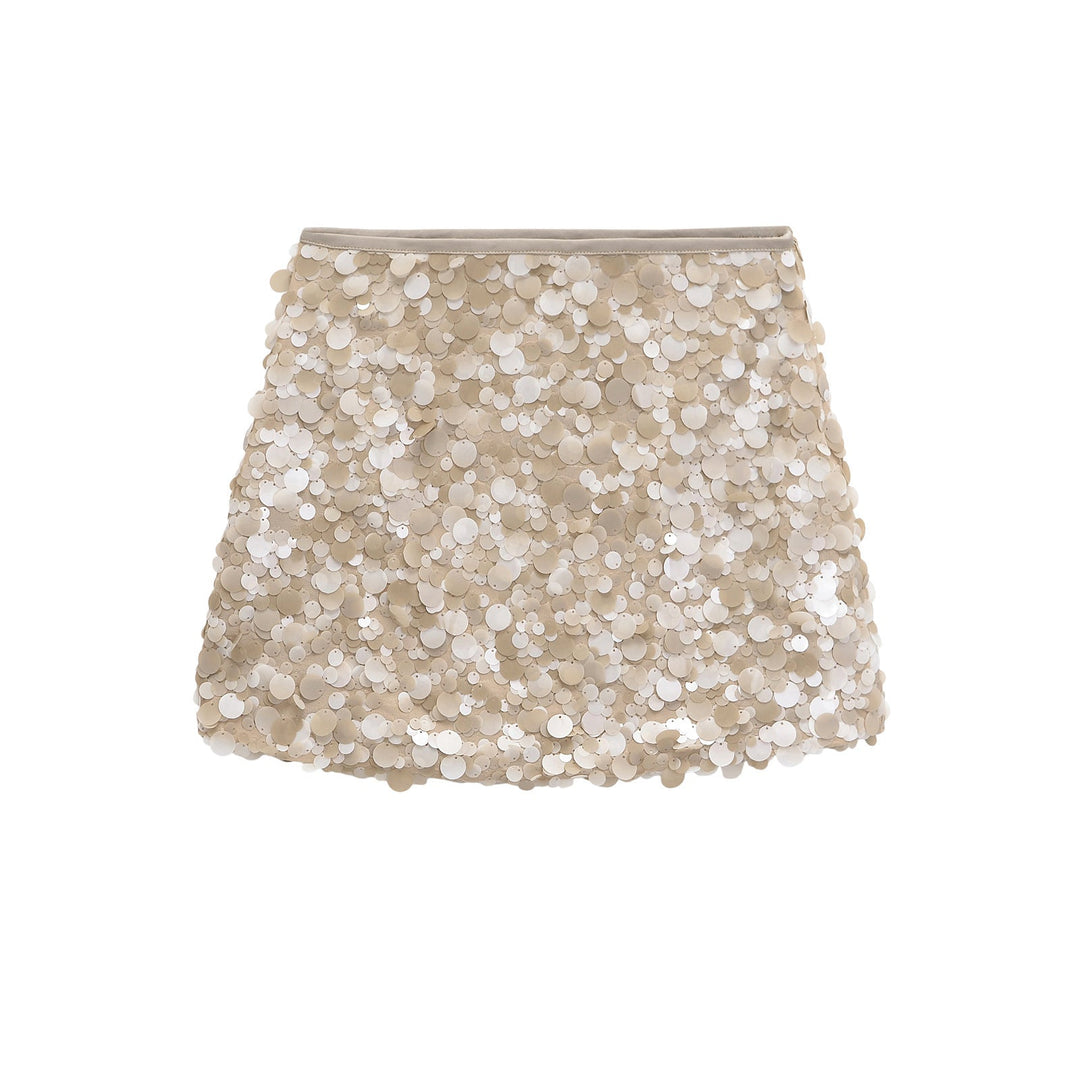 Women Sequin Mini Skirt Lune London