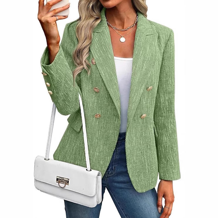 Tweed blazer for women with double-breasted buttons Lune London