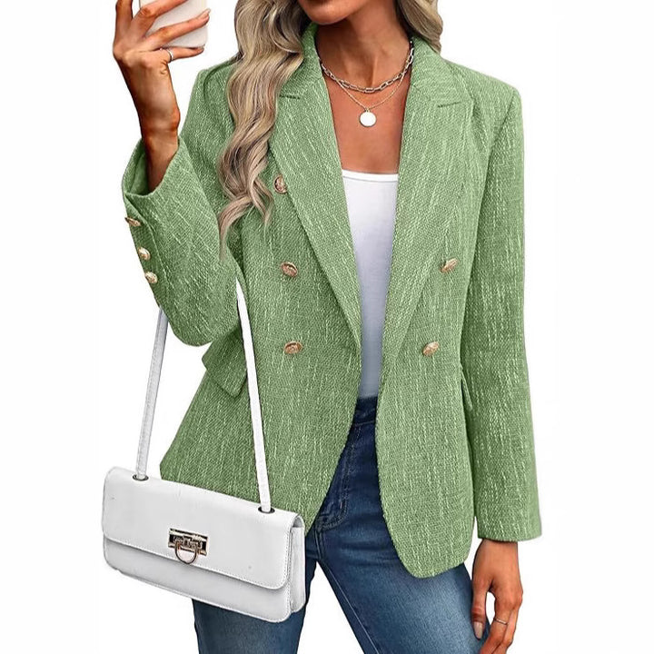 Tweed blazer for women with double-breasted buttons Lune London