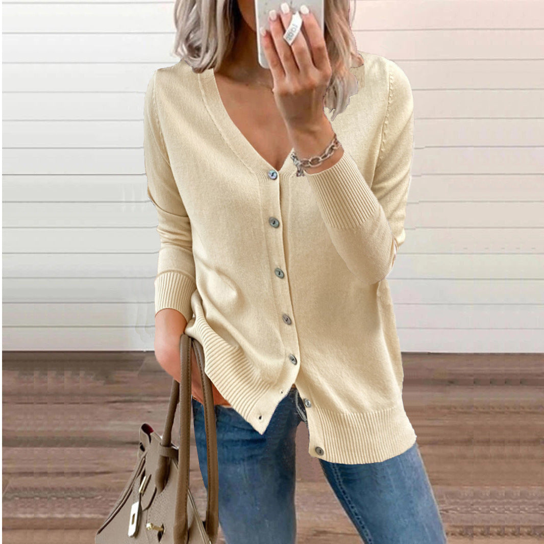 Ladies V-neck vest with button detail Lune London