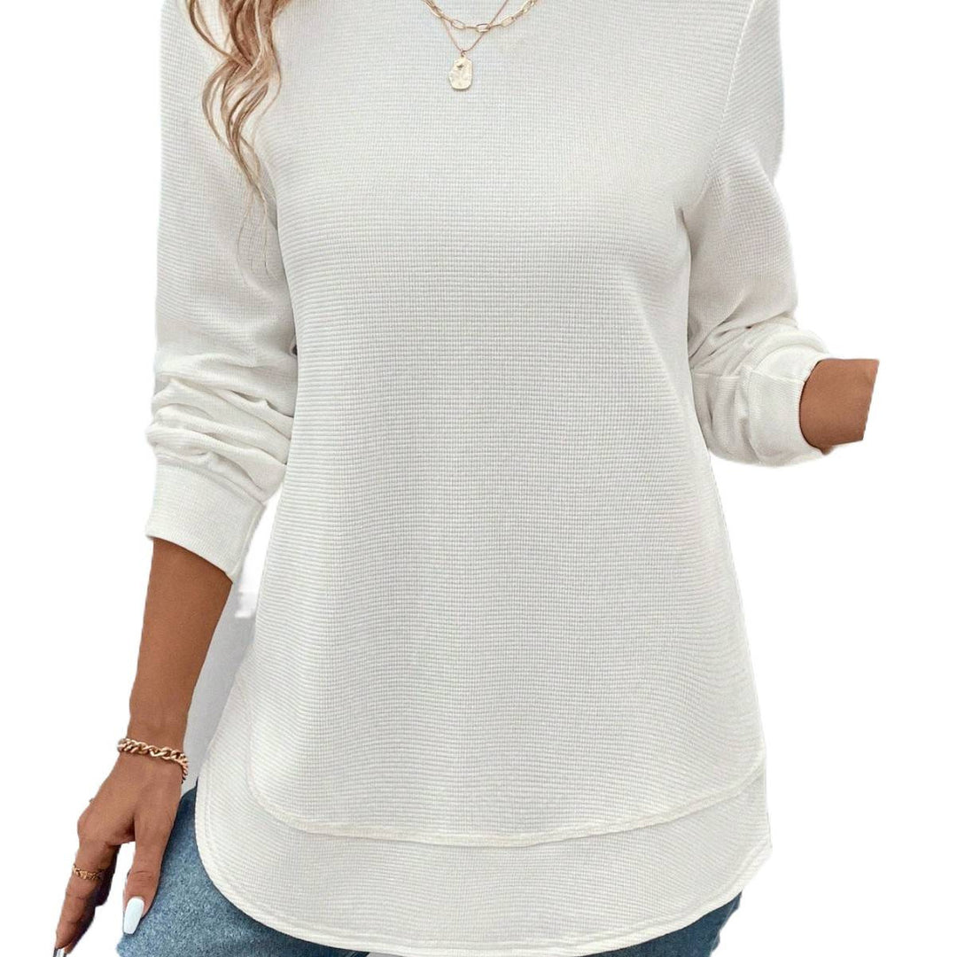 Casual long sleeve T-shirt for women with textured design Lune London