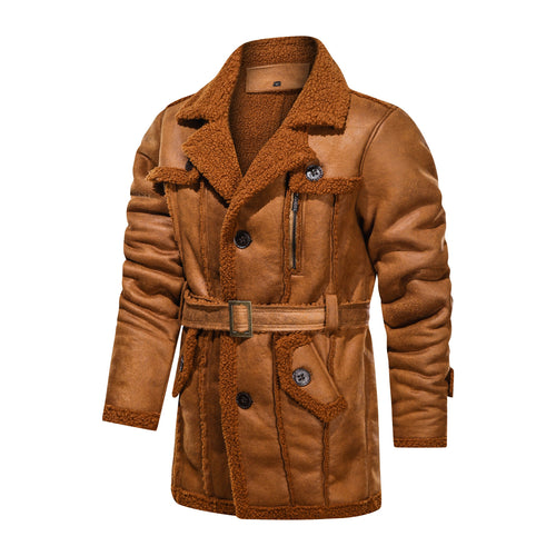 Cozy leather jacket for men with fur lining Amarae