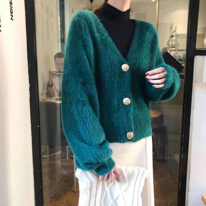 Cardigan confortable pour femmes avec grands boutons Chic & Stil