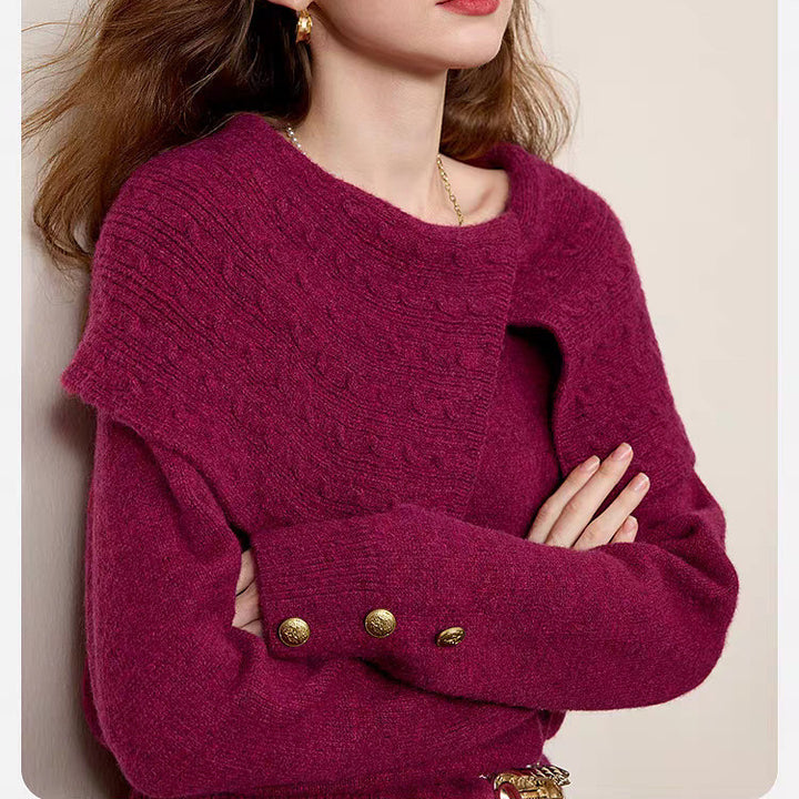 Pull pour femmes avec un col unique et un design décontracté Chic & Stil