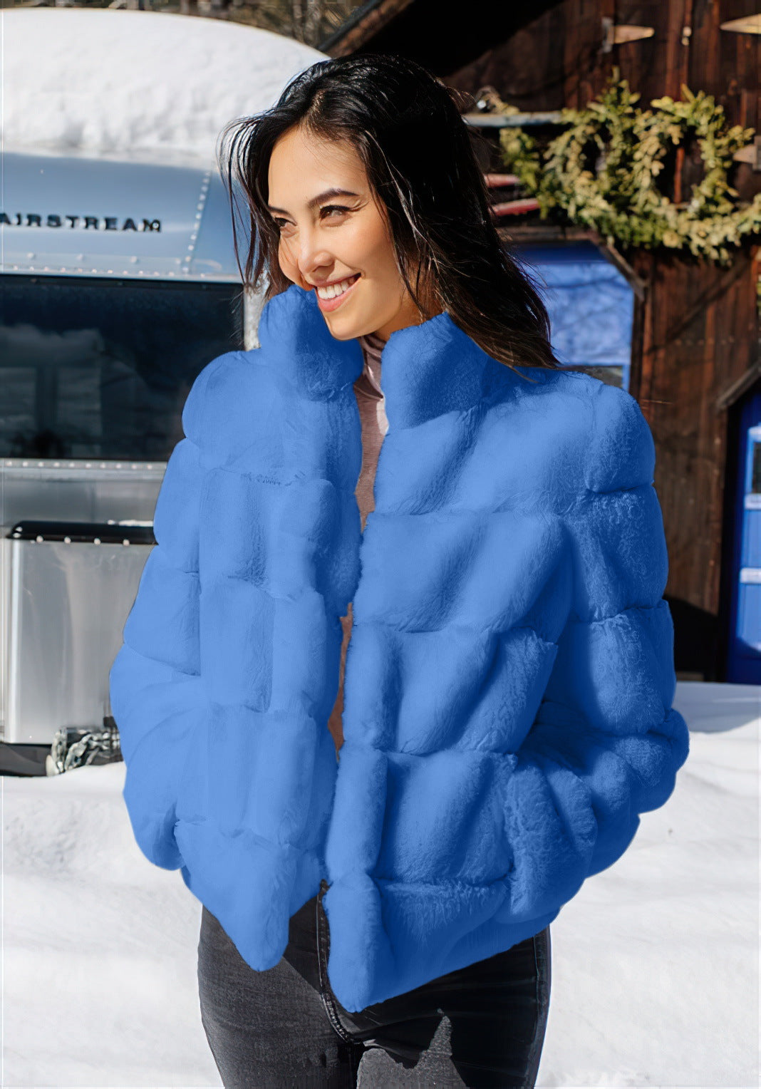 Ladies Chic High Collar Padded Jacket