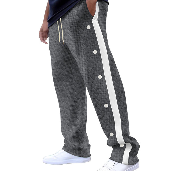 Casual jogging pants for men with snap button details Lune London
