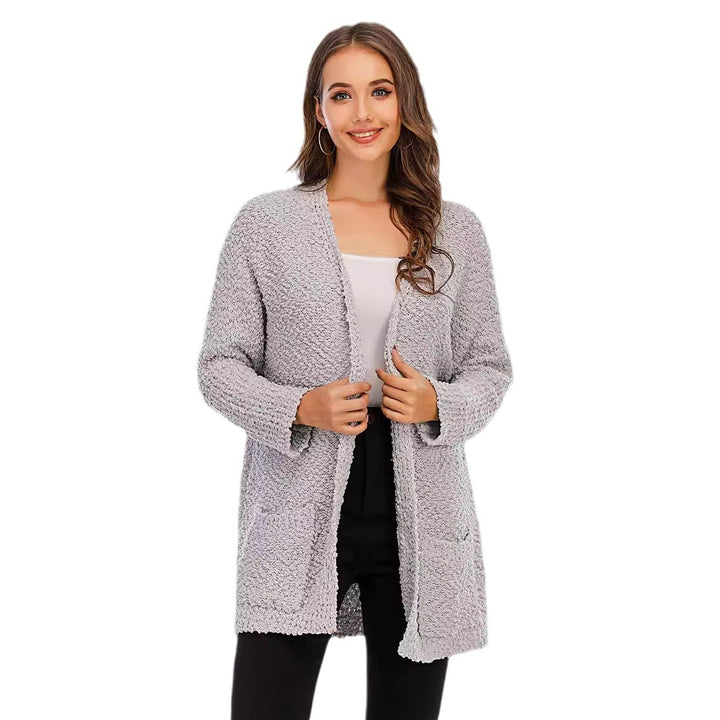 Cardigan cosy femme avec coupe ouverte et grandes poches Chic & Stil