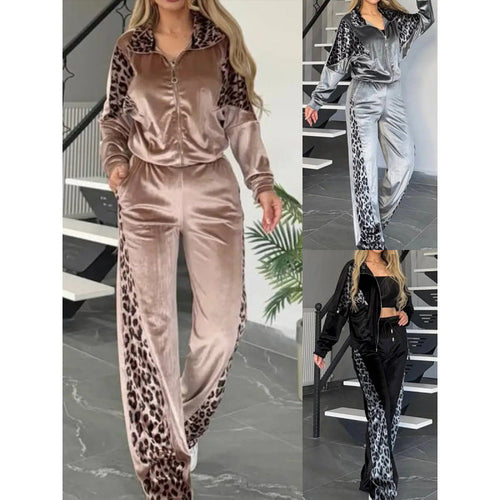 Women’s tracksuit with leopard appliqués Amarae