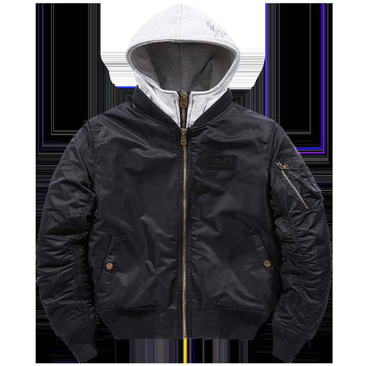 Men's bomber jacket with removable hood and practical pockets Lune London