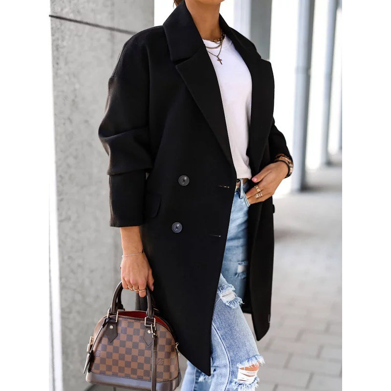 Manteau trench élégant et décontracté pour femmes avec double boutonnage Chic & Stil