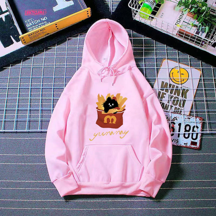 Women's hoodie with creative cat design Chic & Stil
